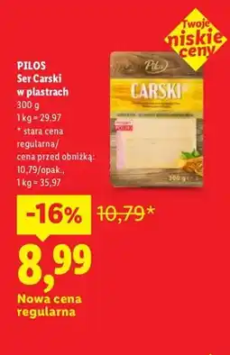 Lidl Ser Carski w plastrach Pilos oferta