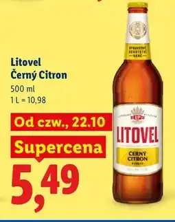 Lidl Piwo Litovel Černý Citron oferta