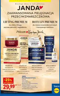 Lidl Krem do twarzy na dzień dobry Lifting Premium Janda oferta