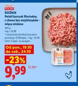 Lidl Polski kurczak Biesiadny z chowu bez antybiotyków mięso mielone Rzeźnik oferta