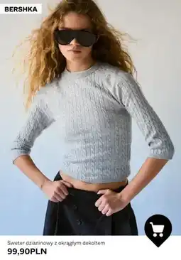 Bershka Sweter dzianinowy z okrągłym dekoltem Bershka oferta