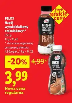 Lidl Napój wysokobiałkowy czekoladowy Pilos oferta