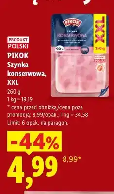 Lidl Szynka konserwowa XXL Pikok oferta