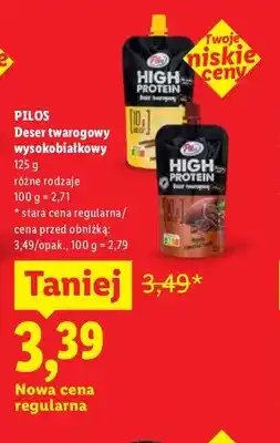 Lidl Deser twarogowy wysokobiałkowy Pilos oferta
