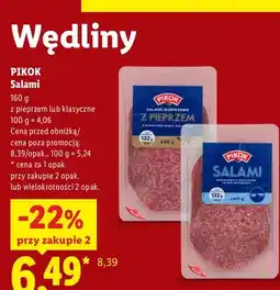 Lidl Salami z pieprzem Pikok oferta