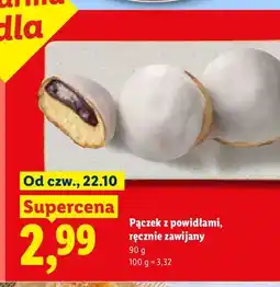 Lidl Pączek z powidłami ręcznie zawijany oferta