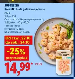 Lidl Krewetki białe gotowane obrane Superfish oferta