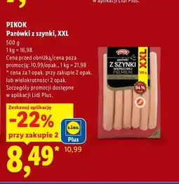 Lidl Parówki z szynki XXL Pikok oferta