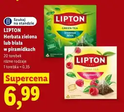 Lidl Herbata zielona w piramidkach Lipton oferta