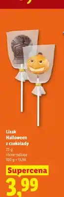 Lidl Lizak Halloween z czekolady oferta