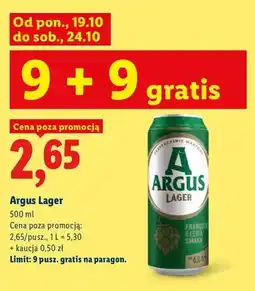 Lidl Piwo Argus Lager oferta
