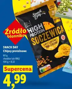 Lidl Chipsy proteinowe cheddar Snack Day oferta