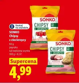Lidl Chipsy z ciecierzycy Sonko papryka oferta