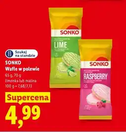 Lidl Wafle w polewie Sonko limonka oferta