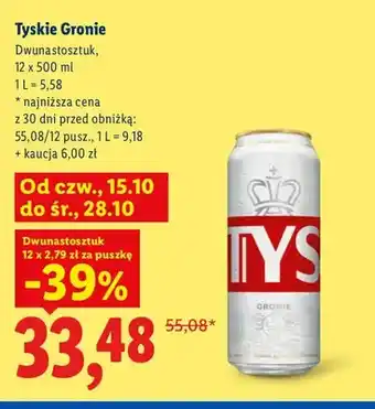 Piwo Tyskie Gronie 12-pak