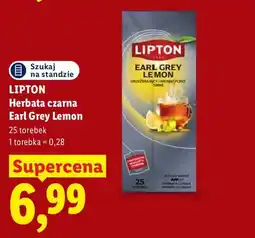 Lidl Herbata czarna Earl Grey Lemon Lipton oferta
