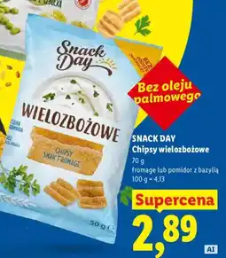 Lidl Chipsy wielozbożowe fromage Snack Day oferta