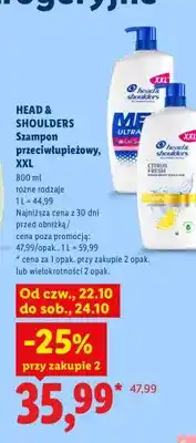 Lidl Szampon przeciwłupieżowy XXL Head & Shoulders oferta