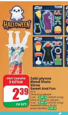 Dino Żelki płynne Blood Shots Slime Sweet And Fun oferta
