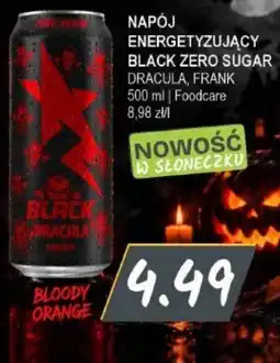 Słoneczko Napój Energetyzujący Black Zero Sugar Dracula, Frank oferta