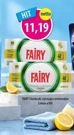 DUO-TES FAIRY Chusteczki czyszczące uniwersalne Lemon a100 oferta