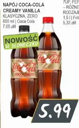 Słoneczko Napój Coca-Cola Creamy Vanilla Klasyczna, Zero oferta
