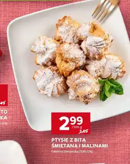 Stokrotka Ptysie z bitą śmietaną i malinami Cukiemia Staropolska oferta