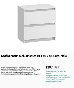 Biedronka Szafka nocna Meblomaster 40 x 40 x 48,5 cm, biała oferta