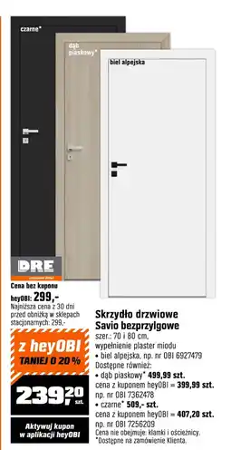 OBI Skrzydło drzwiowe Dre oferta