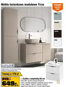 OBI Szafka z umywalką Cersanit oferta