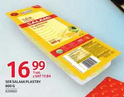 Selgros Ser salami w plastrach Mlekpol oferta