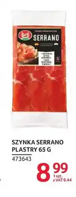 Selgros Szynka Serrano w plastrach Bell oferta
