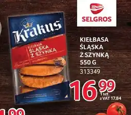 Selgros Kiełbasa śląska z szynką Krakus oferta