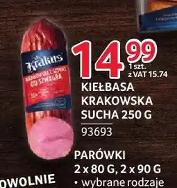 Selgros Kiełbasa krakowska sucha Krakus oferta