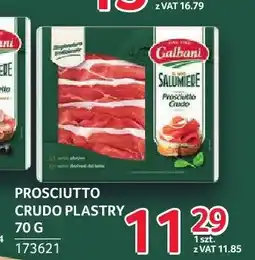 Selgros Prosciutto crudo plastry Galbani oferta