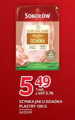 Selgros Szynka jak u Dziadka plastry Sokołów oferta