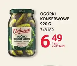 Selgros Ogórki konserwowe 920 g Urbanek oferta