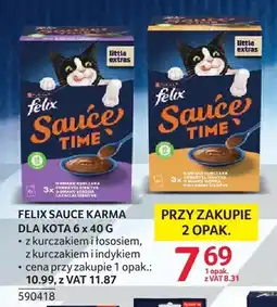 Selgros Felix Sauce karma dla kota z kurczakiem i łososiem 6-pak oferta