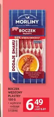 Selgros Boczek wędzony w plastrach Morliny oferta