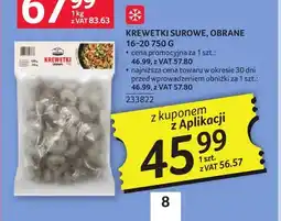 Selgros Krewetki surowe obrane 16-20 oferta