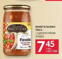Selgros Danie w słoiku fasolka po bretońsku z kiełbasą Kuchnia Staropolska oferta