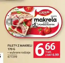 Selgros Filety z makreli w sosie pomidorowym Graal oferta