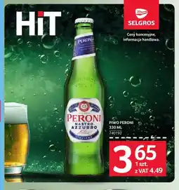 Selgros Piwo Peroni oferta