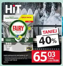 Selgros Kapsułki do zmywarki Fairy oferta