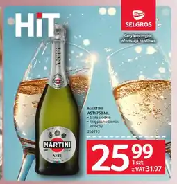 Selgros Wino musujące Martini Asti oferta