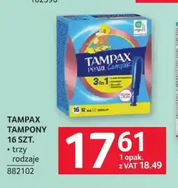 Selgros Tampony Tampax 16 szt oferta