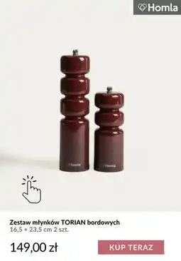 Homla Zestaw młynków Torian bordowych Homla oferta
