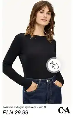C&A Koszulka z długim rękawem - slim fit C & A oferta