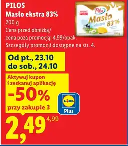 Lidl Masło Pilos oferta
