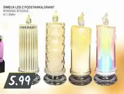 Słoneczko Świeca LED z podstawką Granit oferta